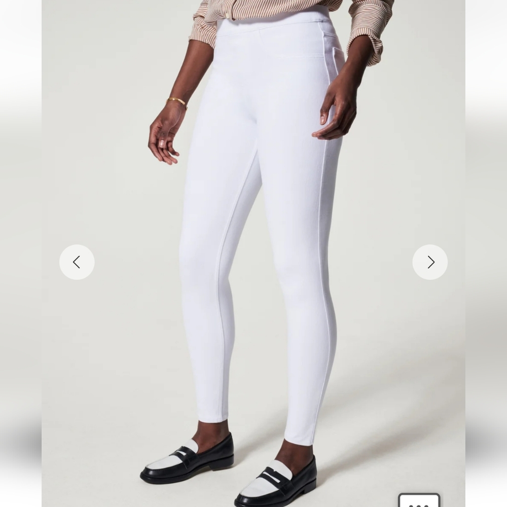 Spanx White Jean-ish Ankle Pull On Leggings Size XL